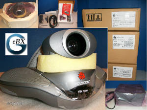 Click for large view of a Polycom VSX 7000 2 monitor installation example.